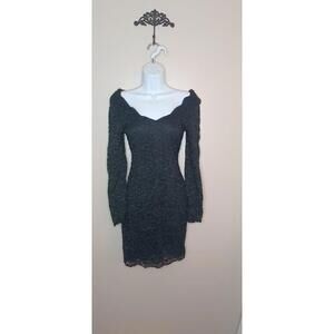 Vintage black lace bodycon 5/6